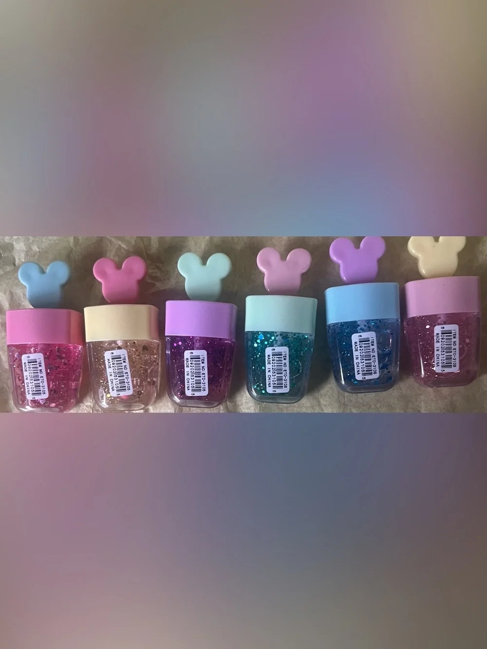 Lip Gloss with Mouse Ear Themed Applicator Cap - choose 1